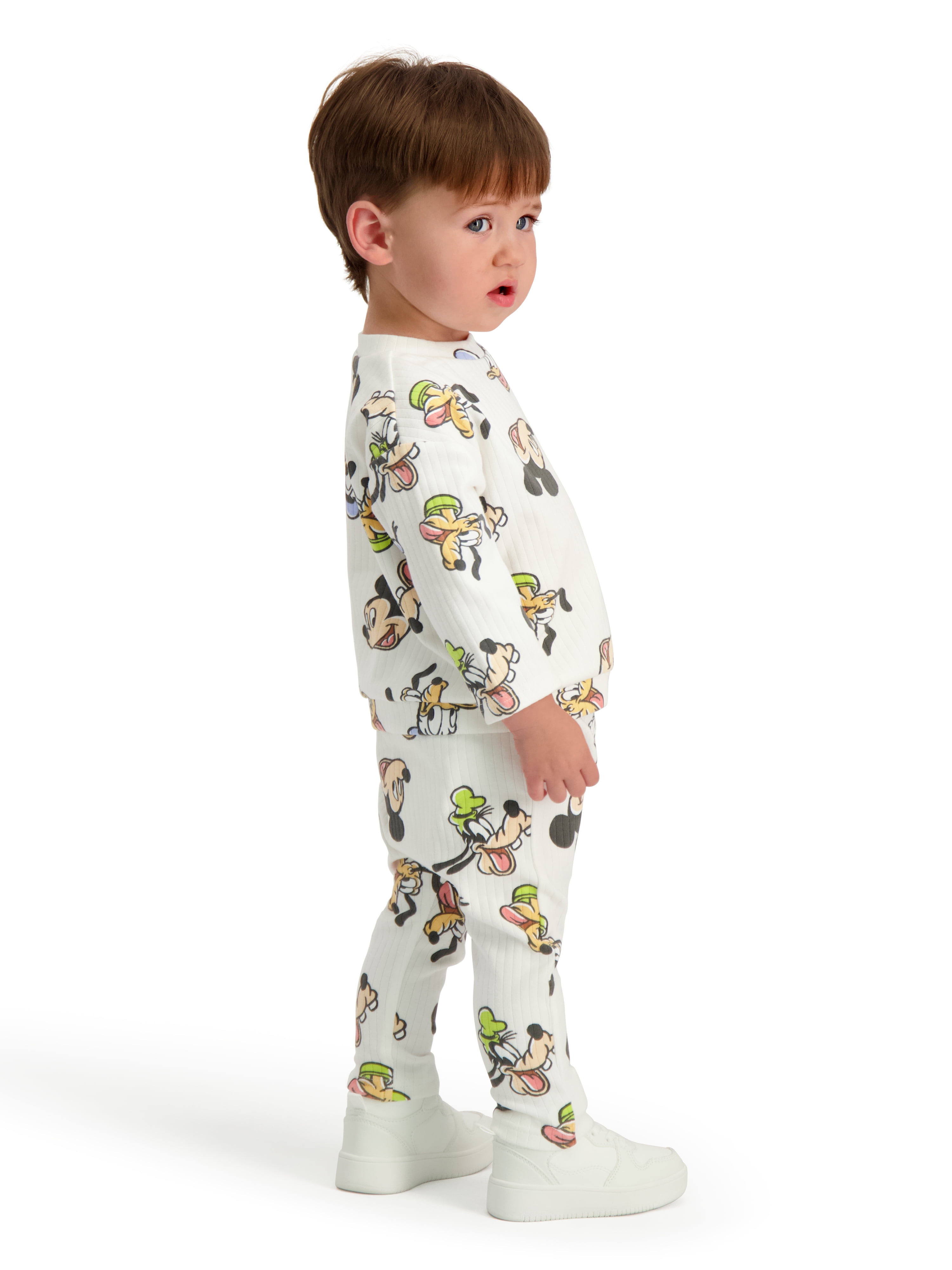Mickey & Friends Baby Boys 2 Piece Rib Pant Set, Sizes 0-24M
