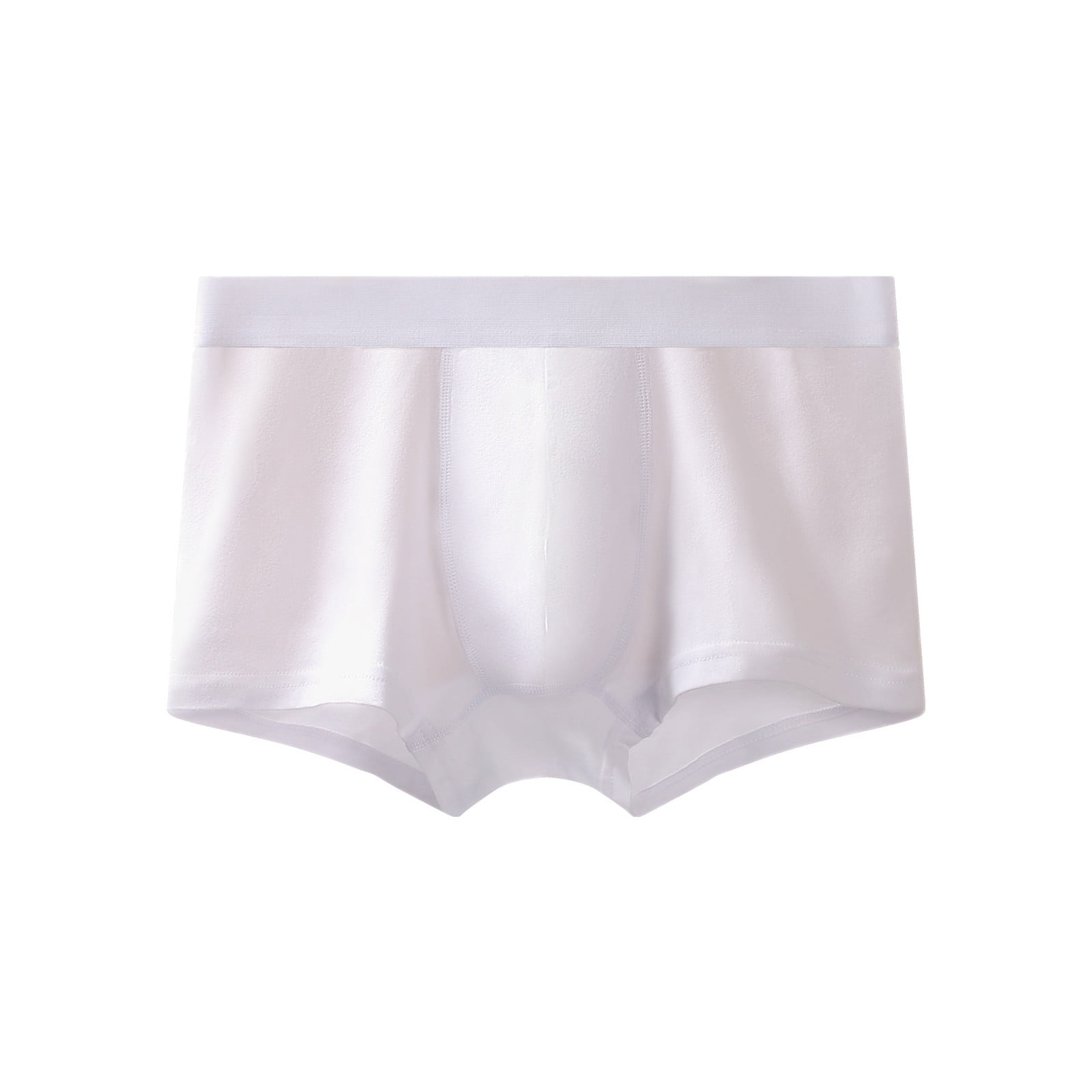 Men's Comfortable Elastic Waist Boxer Solid Color Large Size Underwear ...