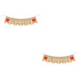 thumbnail image 1 of Sidaley Banderines temáticos de vacaciones colgantes adornan artesanía Festival bandera colgante guirnalda ornamento vacaciones boda pancartas tipo 3 2piezas Sidaley CBP390516, 1 of 6