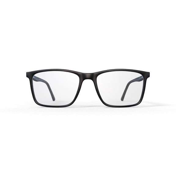 Mens Kenneth Rx'ble Eyeglasses with Case, Black