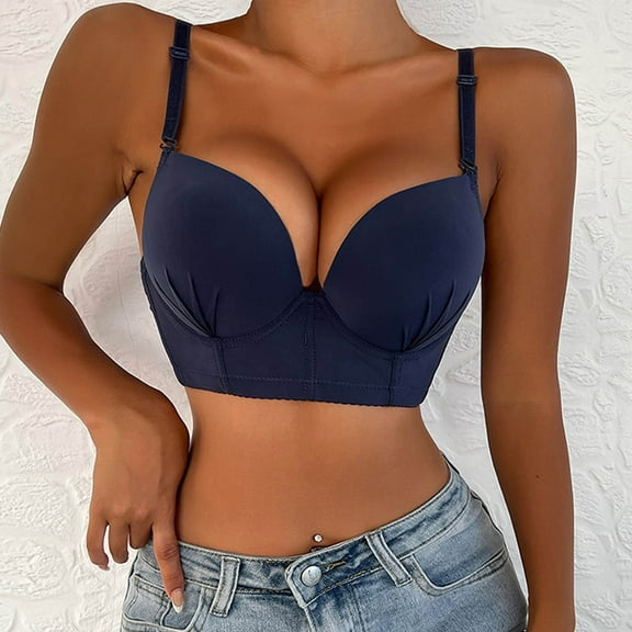GaThRRgYP Bras for Women GaThRRgYP Woman Sexy Breast-receiving Bra without Steel Rings Sexy Vest Lingerie Underwear