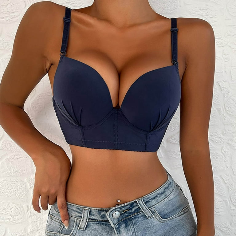BELLZELY Bras for Women Plus Size Clearance Woman Cute Breast-receiving Bra  without Steel Rings Cute Vest Lingerie Underwear 