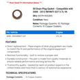 thumbnail image 2 of Oil Drain Plug Gasket - Compatible with 2008 - 2013 INFINITI G37 3.7L V6 2009 2010 2011 2012, 2 of 2