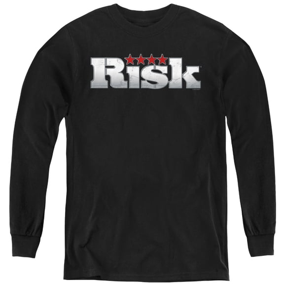 Risk Logo Youth Long Sleeve T-Shirt Black