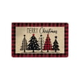 thumbnail image 2 of Uutvery Christmas Carpet Home Carpet Red and Black Buffalo Plaid Rugs Kitchen Bedroom Bathroom Floor Mat Washable Door Mat Absorbent Nonslip Decor for Entryway 23.6x15.7 Inch, 2 of 6