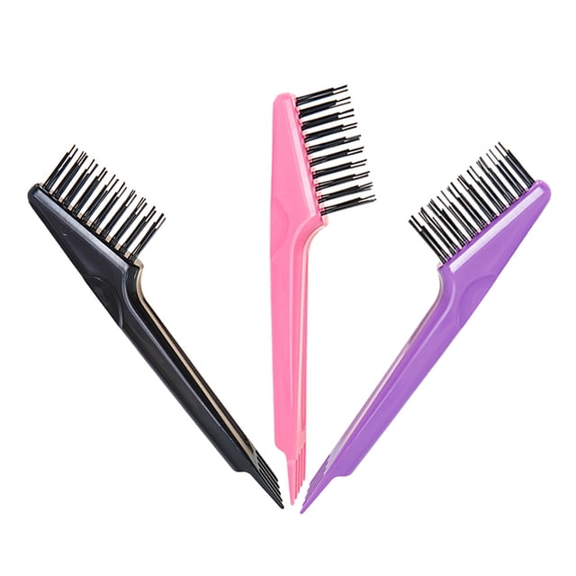 TEHAUX 3Pcs Hair Brush Cleaner Tool Set with Soft Bristles for Comb and Lint Removal in Assorted Colors