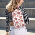 thumbnail image 5 of Disketp Sloth with Donuts1 print Canvas Backpack Lightweight Travel Daypack Student Rucksack Laptop Backpack-, 5 of 5