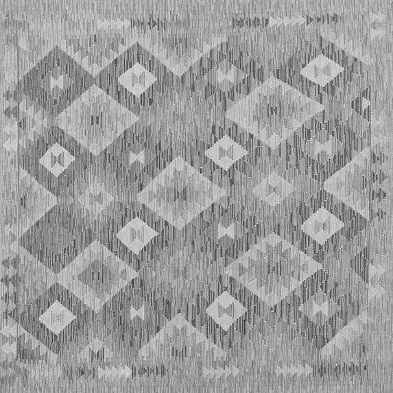 Ahgly Company Indoor Square Southwestern Gray Country Area Rugs, 8' Square