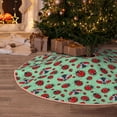 thumbnail image 5 of Xecao Ladybugs 3 Pattern Christmas Tree Skirt Round Xmas Tree Mat Base Cover for Holiday Home Decorations-30", 5 of 6