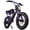 Purple - Dual Battery, variant on MacFox X1S Electric Bike for Adults, 20" x 4.0" Fat Tire Ebike with Dual Disc Brakes and Hydraulic Spring Front Fork Electric Commuter Bikes for Towns/Cities (Purple-Standard Edition)
