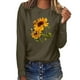 thumbnail image 2 of Blusa de manga larga con cuello redondo y estampado de talla grande para mujer Fridja  hj873, 2 of 7
