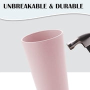 16 ounce Unbreakable Plastic Cup Drinking Cups | Whea-t Straw Cereal Cups,Reusable, Mouthwash Cup Household Brushing Cup Milk Cup Dishwasher and Freezer Safe