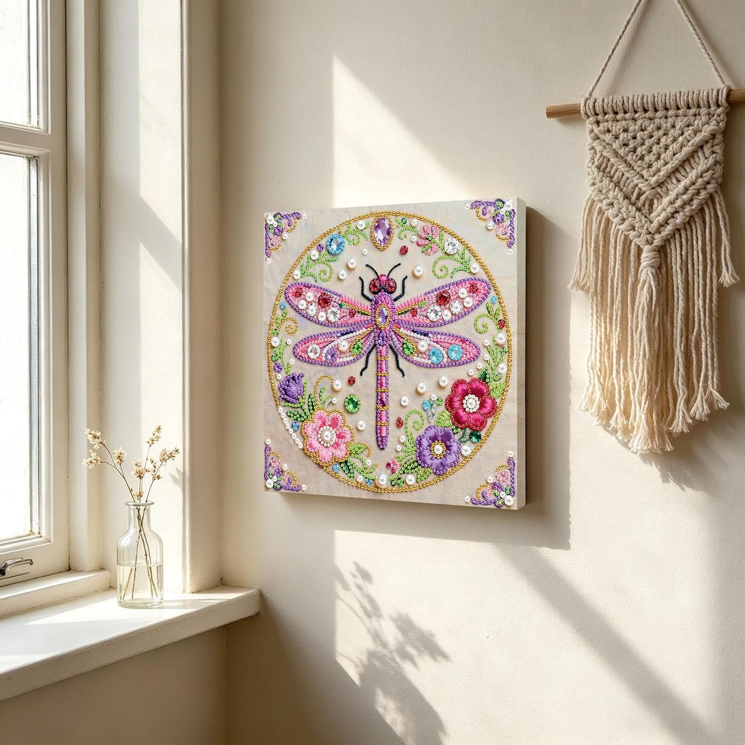 Framed Pearl Painting Kit Tree Gemstone Art Wall Decor Craft