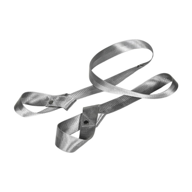 Correa para esterilla de yoga con orificio para colgar, accesorio ajustable de nailon brillante para mujer. Plata