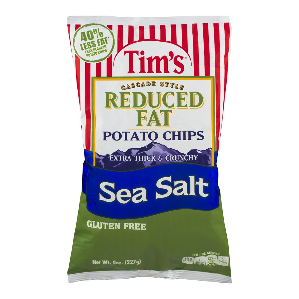Tims Reduced Fat Lightly Salted Potato Chips 8 Oz. - Walmart.com