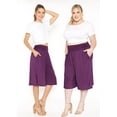 thumbnail image 2 of Stretch Is Comfort Women's and Plus Size Stretch (Rayon) Cropped Gaucho with Pockets| Small- 5x, 2 of 6