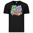 thumbnail image 1 of T-Shirt Unisexe Hip Hop Tape Rétro Cassette de Musique Culture Urbaine de Rue, jusqu'à la Taille 3TG., 1 of 4