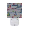 thumbnail image 5 of Yayeee LED Plug in Night Light for The Home with Auto Dusk to Dawn Light Sensors, 2 Pack, Hand Drawn Sailboats, 5 of 6