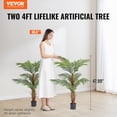 thumbnail image 2 of Palmera artificial VEVOR de 1,2 m de altura, material de polietileno seguro y protección antivuelco, planta de bajo mantenimiento, árbol artificial verde realista, 2 of 9