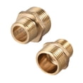 thumbnail image 4 of Conector de tubo niple hexagonal reductor 1/2" x 3/4" G macho de latón 2 piezas, 4 of 4