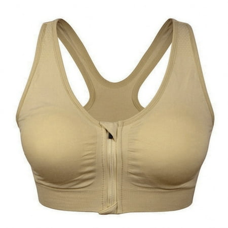 

Women Zip Front Sports Bra Breathable Wireless Active Yoga Sports Bras