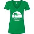 thumbnail image 3 of Inktastic San Diego California Beach Women's V-Neck T-Shirt, 3 of 5