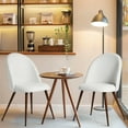 thumbnail image 2 of Homy Casa Dining Chair Set of 2, Modern Upholstered Side Chair for Kitchen Living Room, Beige, 2 of 10