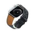 thumbnail image 4 of TECH CIRCLE Bands for Apple Watch Band 38mm 40mm 41mm Women Men Genuine Leather Replacement Bands Metal Buckle for Apple Watch SE Series 9 8 7 6 5 4 3 2 1,Black, 4 of 6