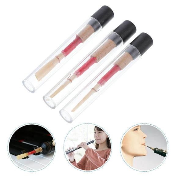Pretyzoom 3Pcs Replacement Oboe Reeds Handmade with Burrs for Daily Oboe Playing Tools