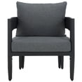thumbnail image 4 of Safavieh Viola Metal Outdoor Armchair - Set of 2, Black/Gray, 4 of 13