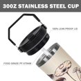 thumbnail image 2 of 30 oz Black Bottle Spill Proof Mushroom Tumbler with Top Handle and Straw Lid Stainless Steel Double Wall Insulated Tumbler Coffee Mug Gift for Women Men Travel Cup for Car (Plant), 2 of 6