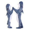 thumbnail image 6 of Otqutp Kids Shark Hooded Jumpsuit Animal Shape Footed Outfit for Teen Boys Girls Halloween Dress Up Play Wear 5-18 Years, 6 of 9