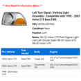 thumbnail image 2 of Left Turn Signal / Parking Light Assembly - Compatible with 1998 - 2002 Volvo C70 Base FWD 1999 2000 2001, 2 of 2