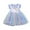 Blue, variant on Bellafa Little Girl Unicorn Tutu Dress Ruffle Sleeve Easter Cotton Rainbow Tulle Sundress Birthday Wedding Party Princess Dresses