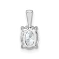 thumbnail image 3 of Auriga Fine Jewelry 14K White Gold LG Diamond 1 ct Oval 4 Prong Pendant for Women (Clarity- VS, Color- DEF), 3 of 6