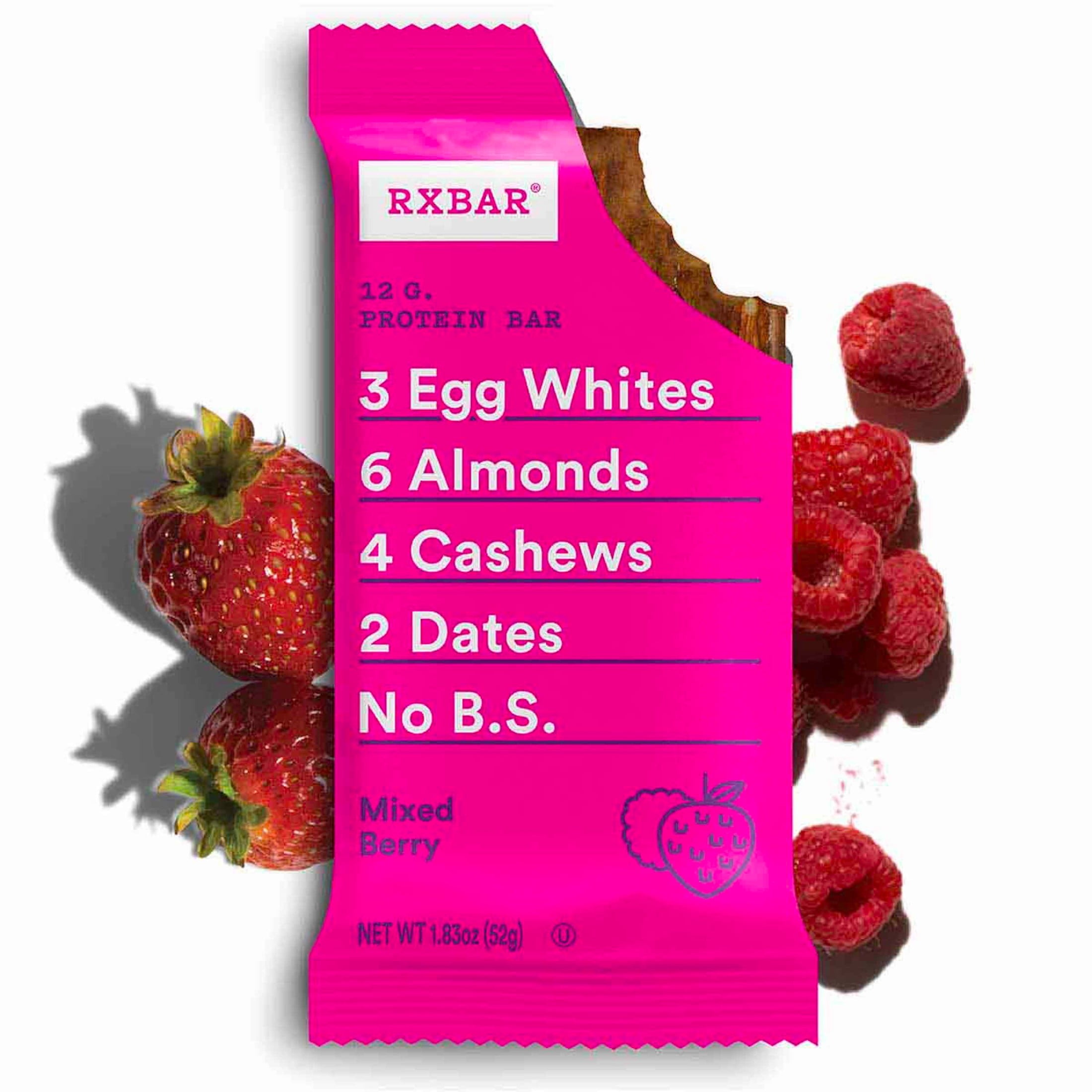 RXBAR Protein Bars Gluten-Free, Mixed Berry, 5 Count