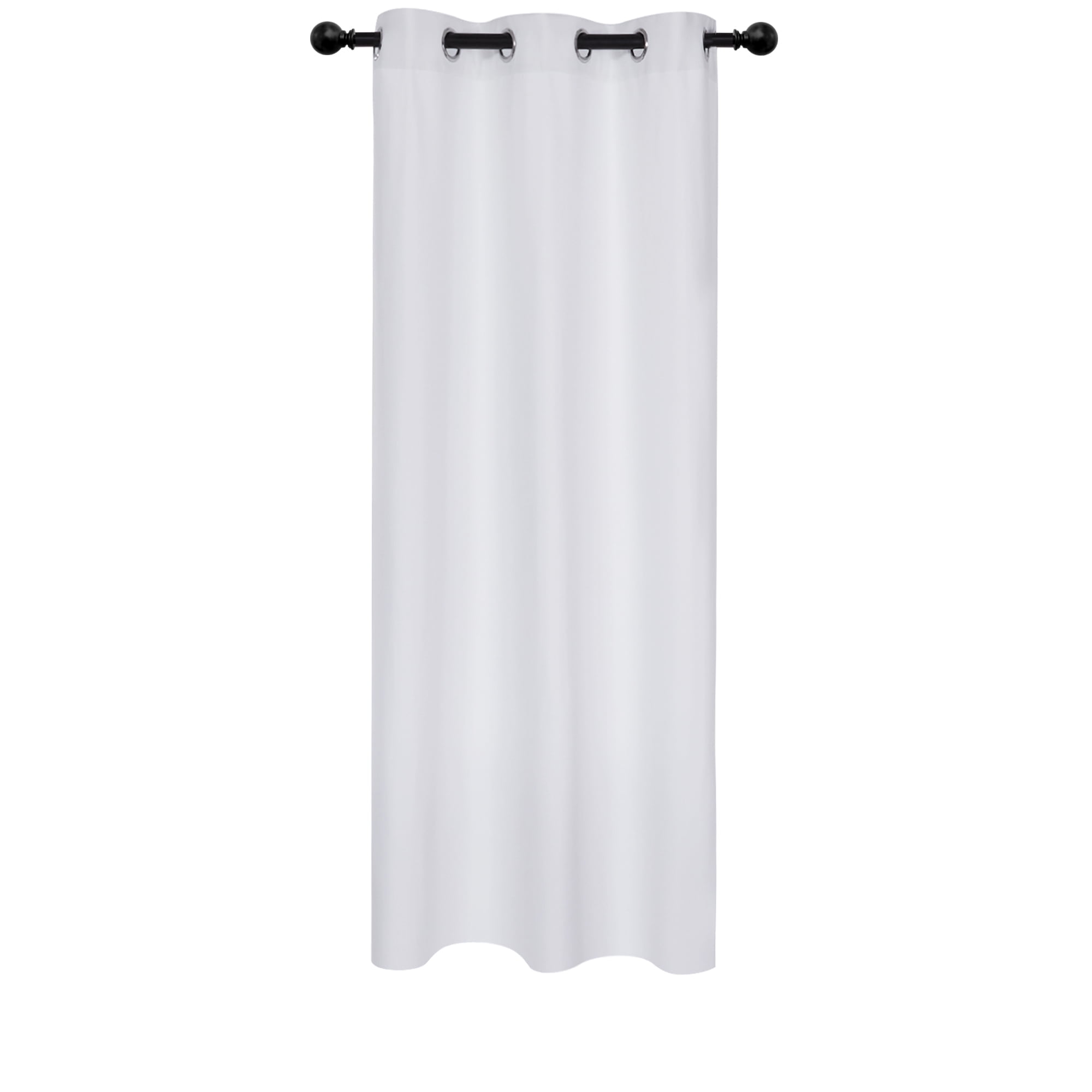 ZOPZO Solid Blackout Curtain with Silver Grommet for Bedroom, 42×72 inch, Greyish White, 1 Panel