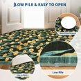 thumbnail image 6 of ZACOO 2'x6' Area Rug, Machine Washable Ultra Thin Non‑Slip Floral Botanical Carpet for Hallway Entryway Kitchen, Yellow‑Green, 6 of 9