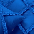 thumbnail image 3 of SGI Bedding 3 Piece Cotton Diamond Ruffle Duvet Cover Egyptian Blue Solid 600TC Oversized King, 3 of 8