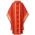 thumbnail image 1 of Bata de iglesia BLESSUME, casulla litúrgica para sacerdote, color rojo, poliéster, 1 of 6