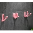 thumbnail image 2 of Three-piece set with letter-folding hidden wall-mounted coat hook (pink), children's wall-mounted coat hook, scarf-hanging coat hook, wallet, key, hat,, 2 of 5