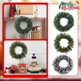 thumbnail image 5 of 24-Inch Artificial Christmas Wreath with Pine Cones, Red Berries, and Frosted Tips for Holiday Decoration, 5 of 5