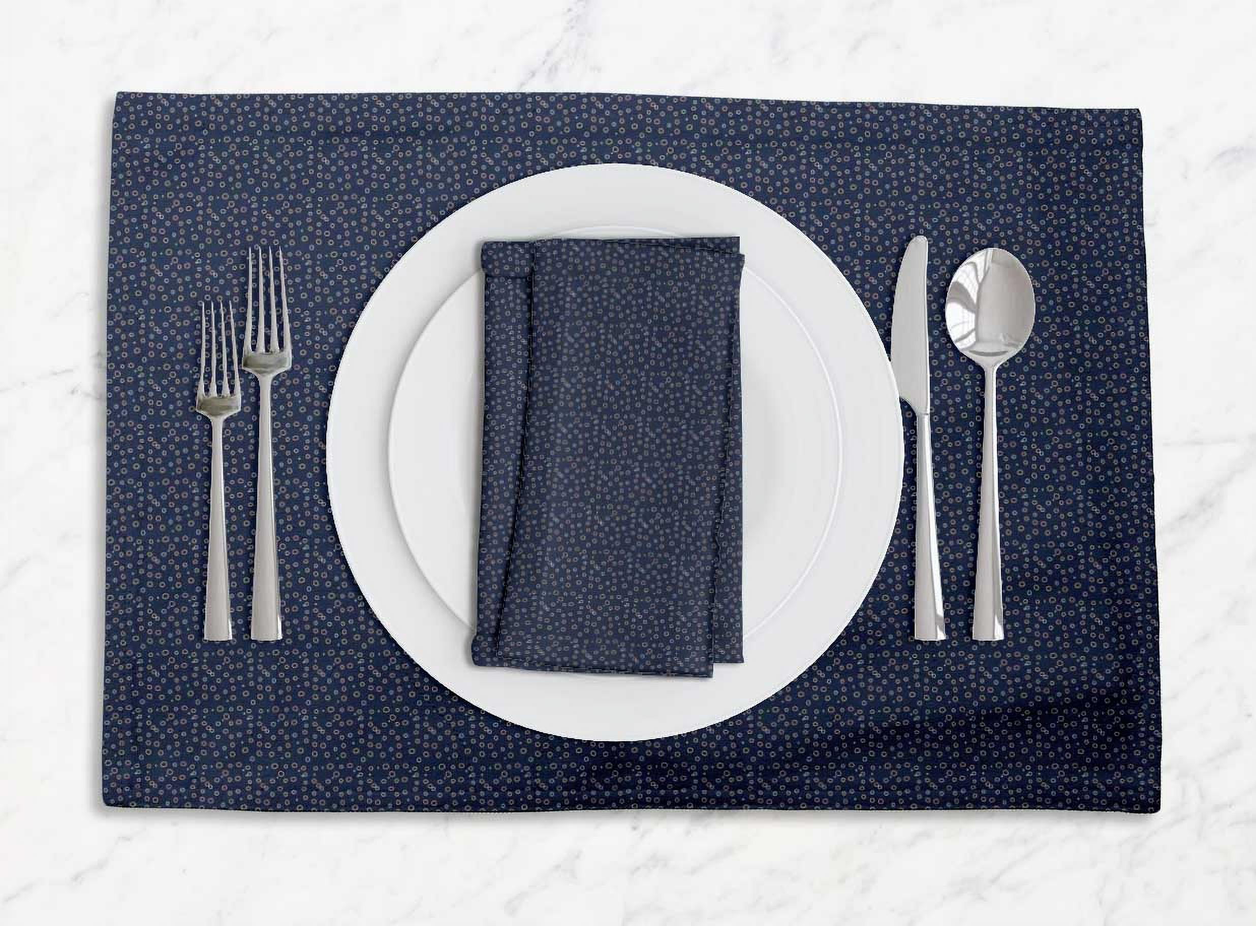 Details about   S4Sassy Circle Geometric Placemats & Napkins Table Decor Dining Mats-GMD-612F 