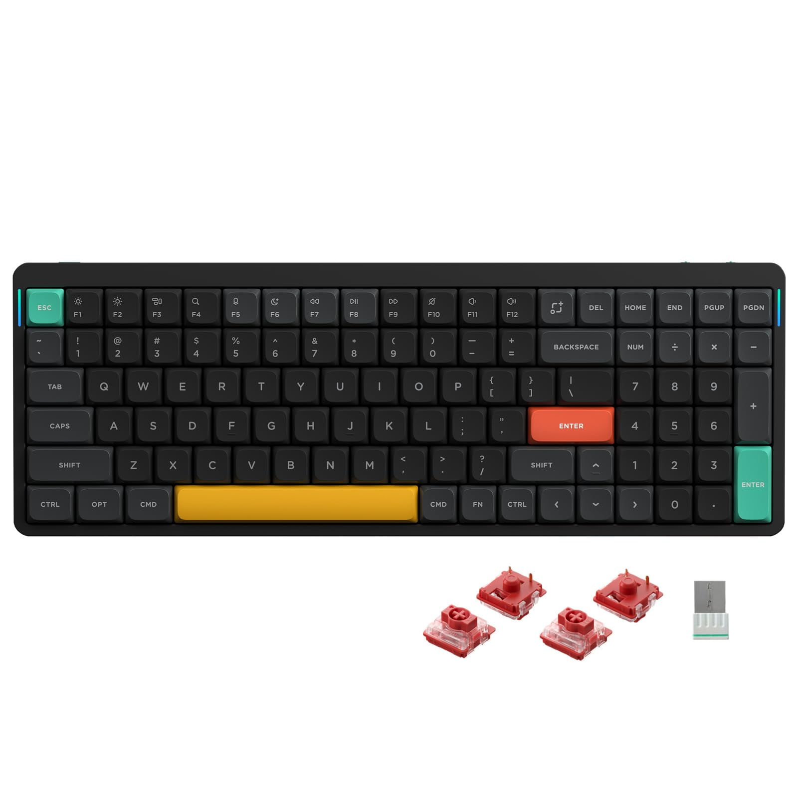 nuphy Air96 V2 Wireless Mechanical Keyboard,100 Keys RGB Backlit