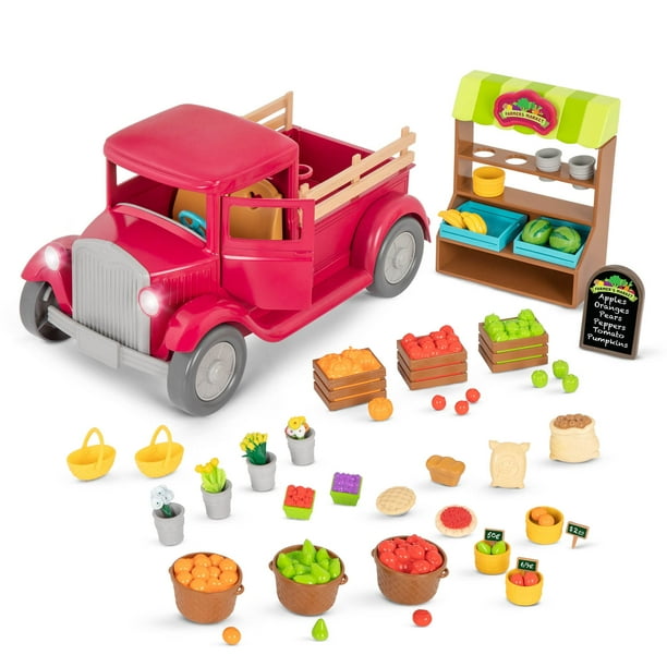 Set de juego Li'l Woodzeez Farmer's Truck con camión de juguete y comida