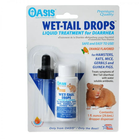Oasis Small Animal Wet Tail Drops - Diarrhea Treatment 1 oz - Pack of