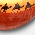 thumbnail image 3 of Designart 'Caravan in Sahara Dessert ' Modern wall clock, 3 of 6