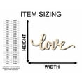 thumbnail image 3 of Unfinished Wood Cursive Love Craft 14" / 1/8", 3 of 4