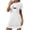 White, variant on MuZeFu Womens Nightgowns Sleepwear Soft Pajama Dress Nightshirts Women's Oversized Short Nightgown Fashion Chest Print Short Sleeve Nightdress