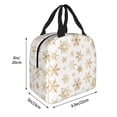 thumbnail image 3 of Lsque gold Snowflake print Pattern Lunch Bag Women/Men Insulated Lunch Box,Small Leakproof Cooler Food Lunch Containers Reusable High Capacity Lunch Tote Bags, 3 of 6